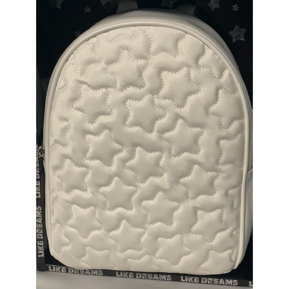 White Mini Backpack, Keychain Gift Set NEW - Picture 3 of 4